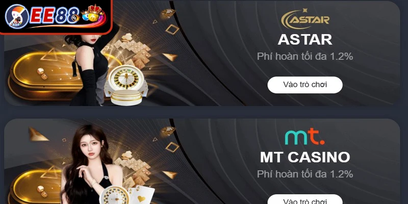 Sân chơi Casino EE88 sở hữu rất nhiều ưu điểm vượt trội 
