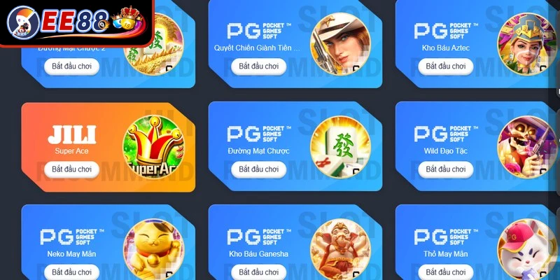 Danh sách các đối tác cung cấp game slot đẳng cấp quốc tế